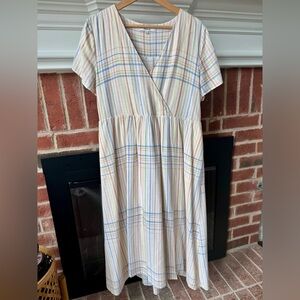 Madewell Linen-Blend Clara Midi Dress